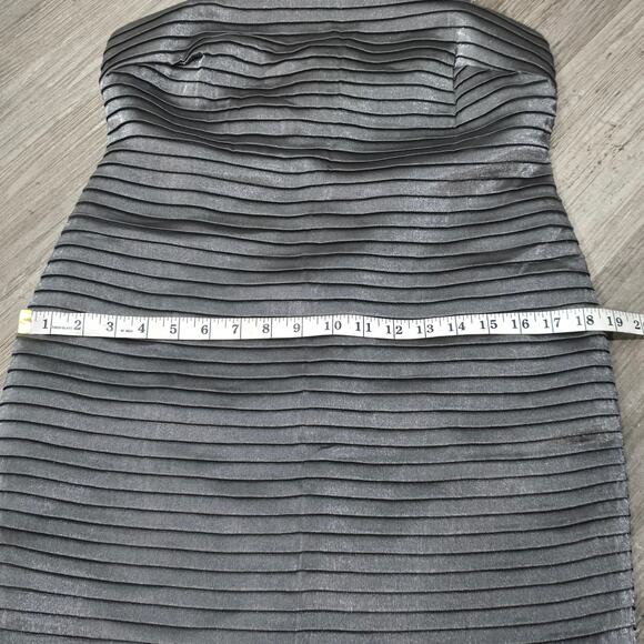 R&M Richards Silver Spaghetti Strap Midi Evening Dress & Matching Blazer 2 Piece - Picture 7 of 10